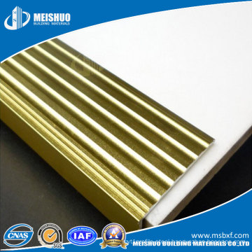 High Quality Golden Color Anti-Slip Brass Stair Nosing (MSSNB-8)